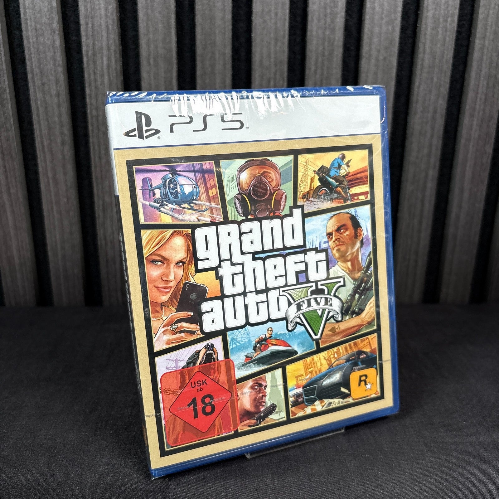 GTA 5 PS5 Cover Vorderseite PAL Neu versiegelt