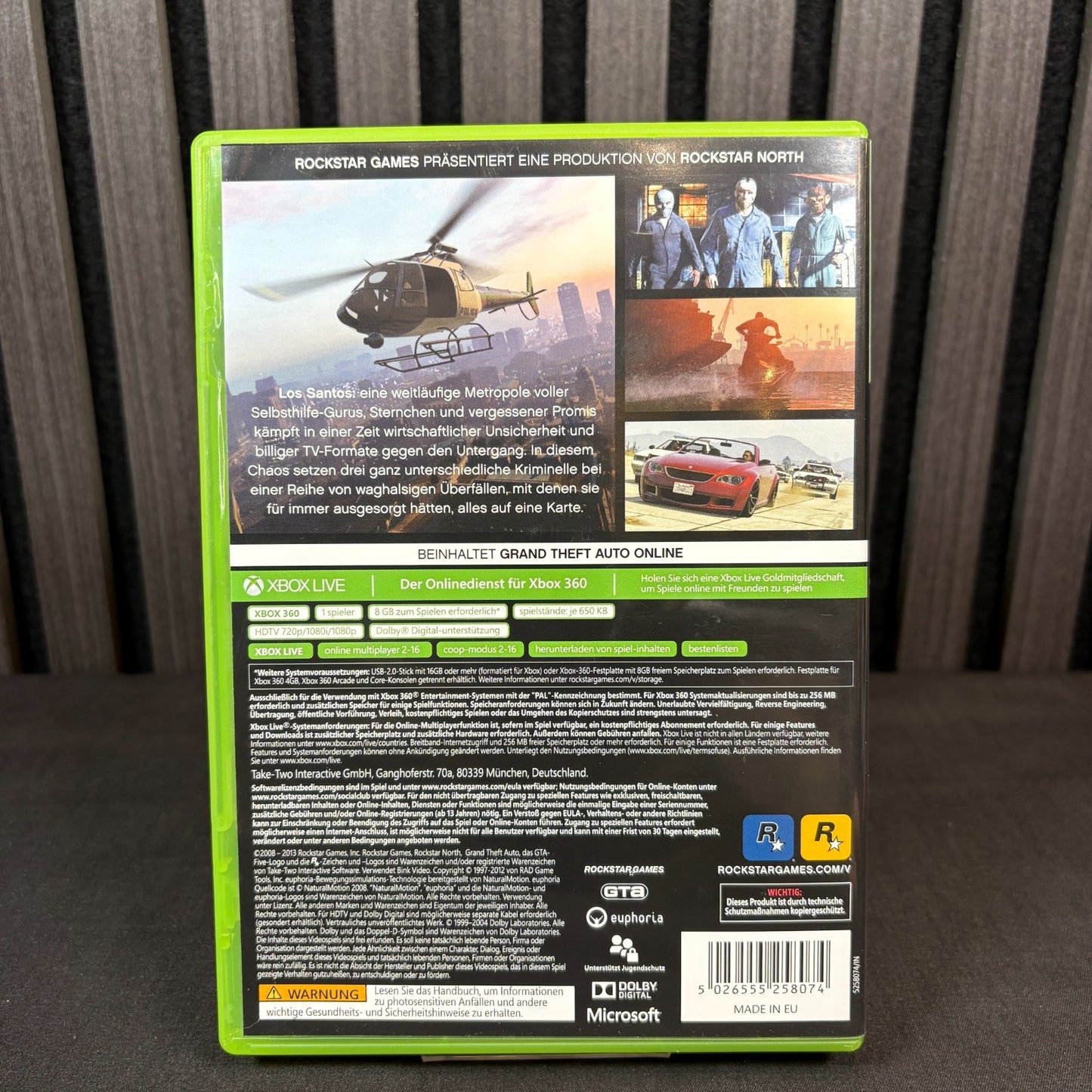 GTA 5 Xbox 360 Cover Rückseite