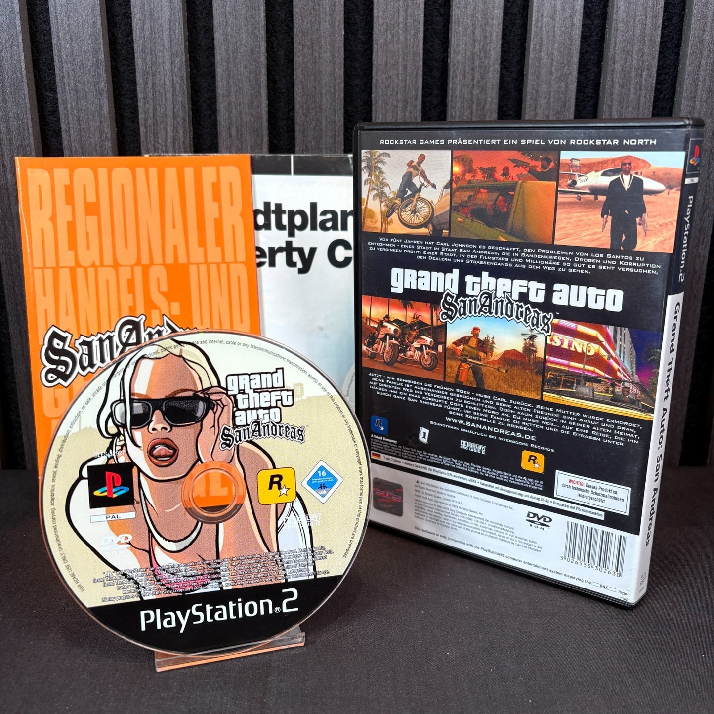 GTA San Andreas PS2 Rückseite der PAL-Version