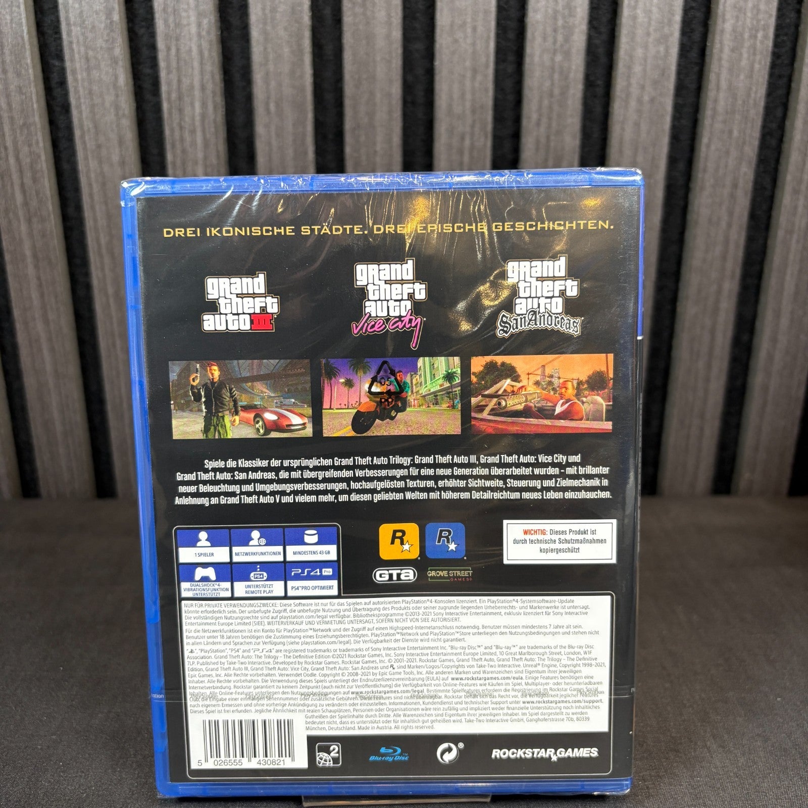GTA The Trilogy PS4 Cover Rückseite