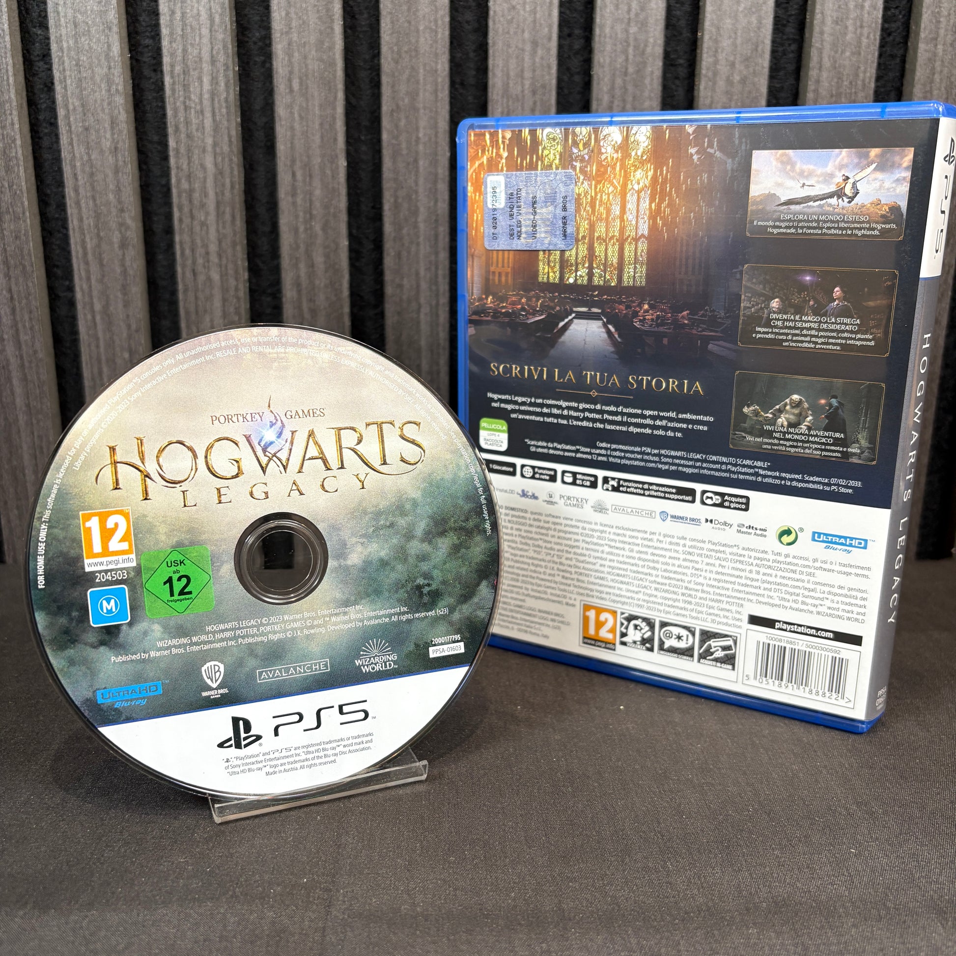 Hogwarts Legacy PS5 EU Spiel Rückseite mit Beschreibung