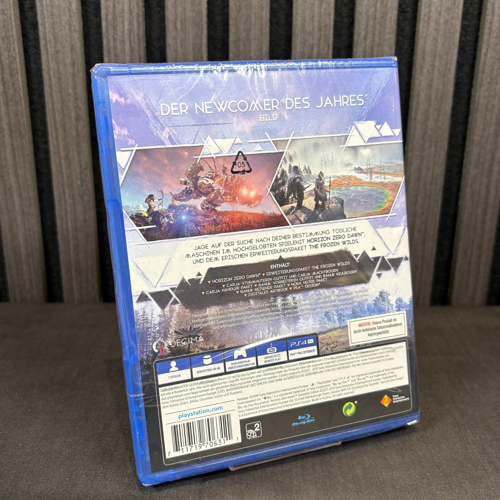 Horizon Zero Dawn Complete Edition PS4 PAL Rückseite neu und versiegelt