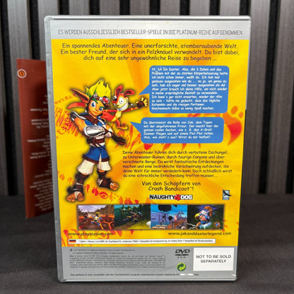 Jak and Daxter The Precursor Legacy Platinum PS2 Cover Rückseite