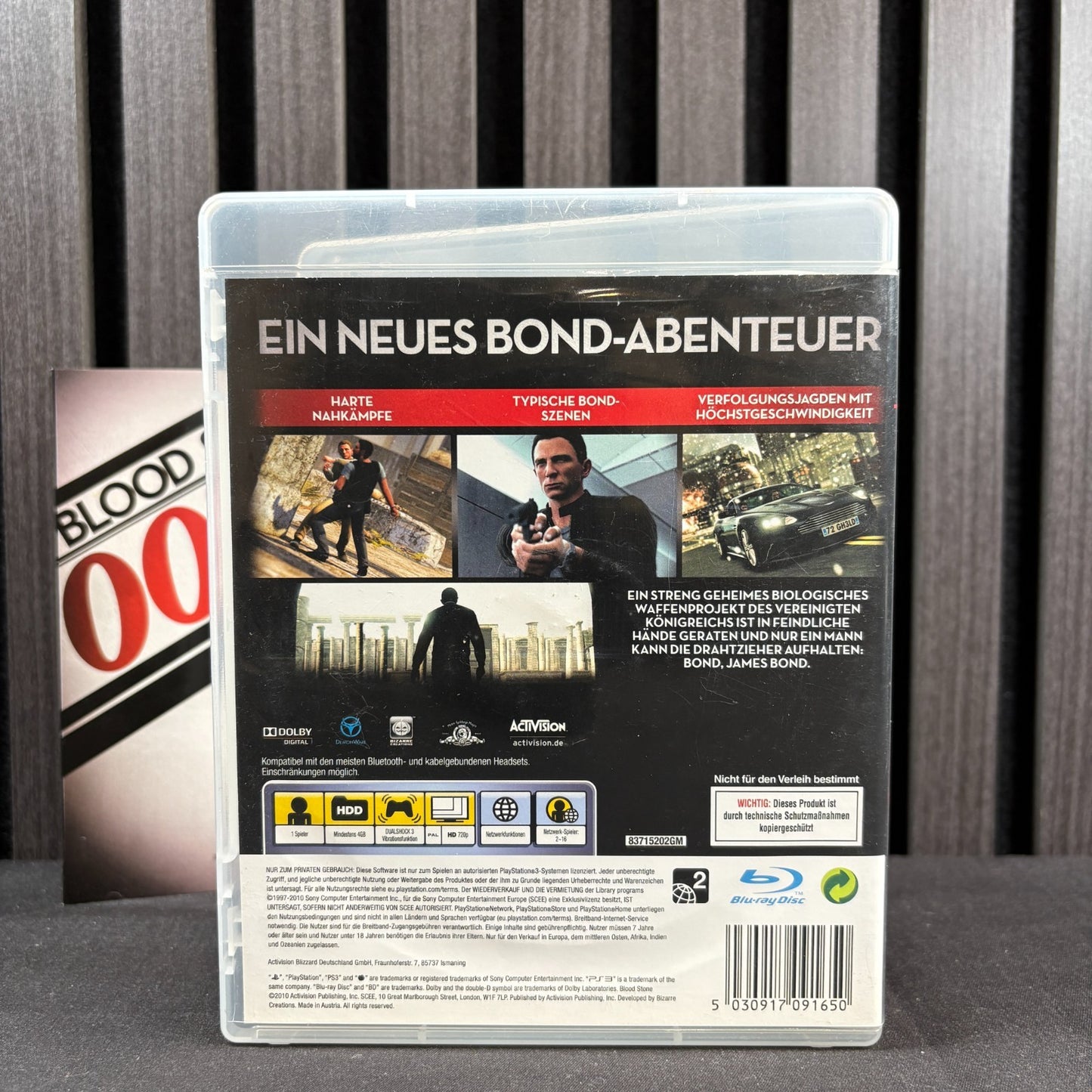 James Bond 007 Blood Stone PS3 Cover Rückseite