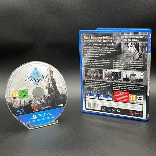 Labyrinth of Zangetsu PS4 – Rückseite mit Spielbeschreibung und Screenshots
