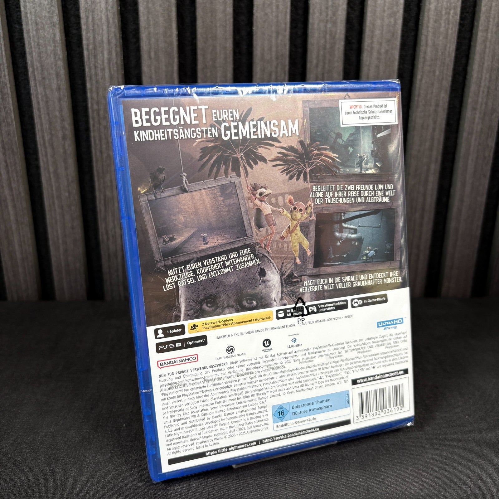 Little Nightmares 3 PS5 Rückseite Cover neu sealed PAL