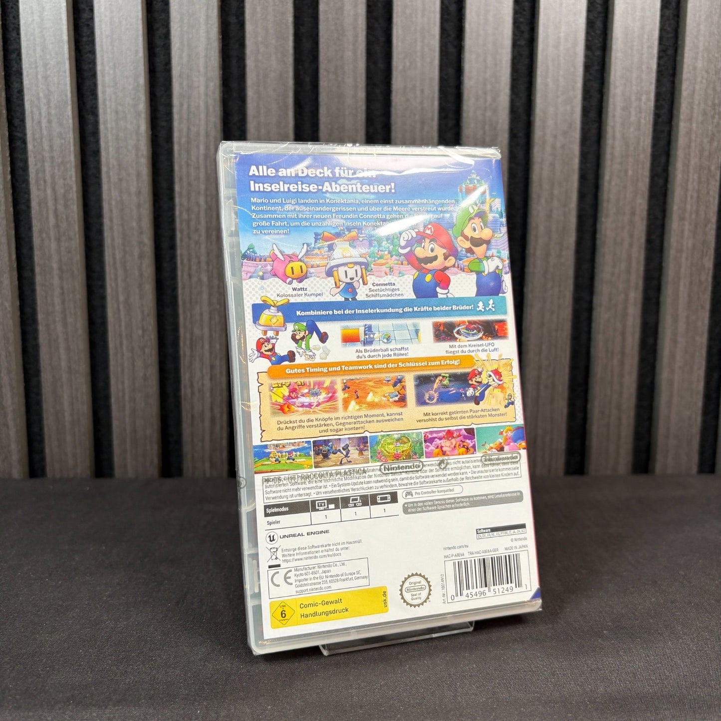 Mario & Luigi Brothership Nintendo Switch Cover Rückseite