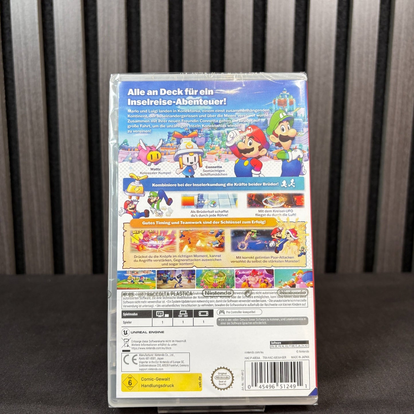 Mario & Luigi Brothership Nintendo Switch Cover Rückseite