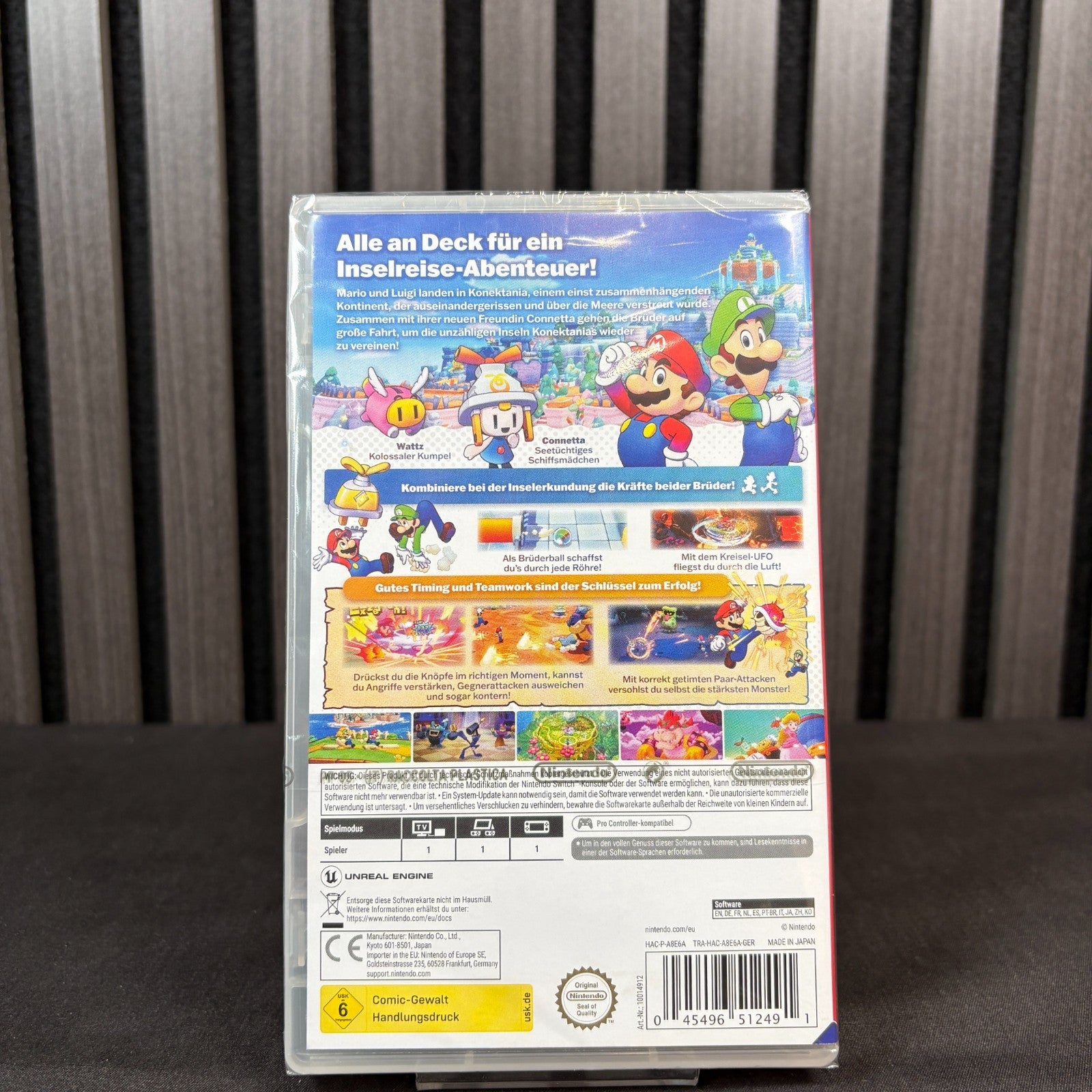 Mario & Luigi Brothership Nintendo Switch Cover Rückseite