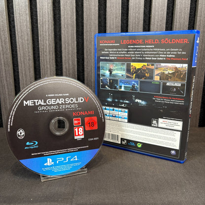 Metal Gear Solid V Ground Zeroes PS4 PAL Spiel Rückseite mit Beschreibung