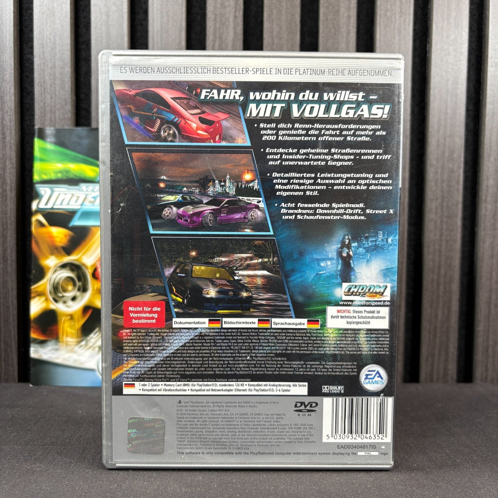 Detailansicht von Need for Speed Underground 2 PS2 Cover und Hülle