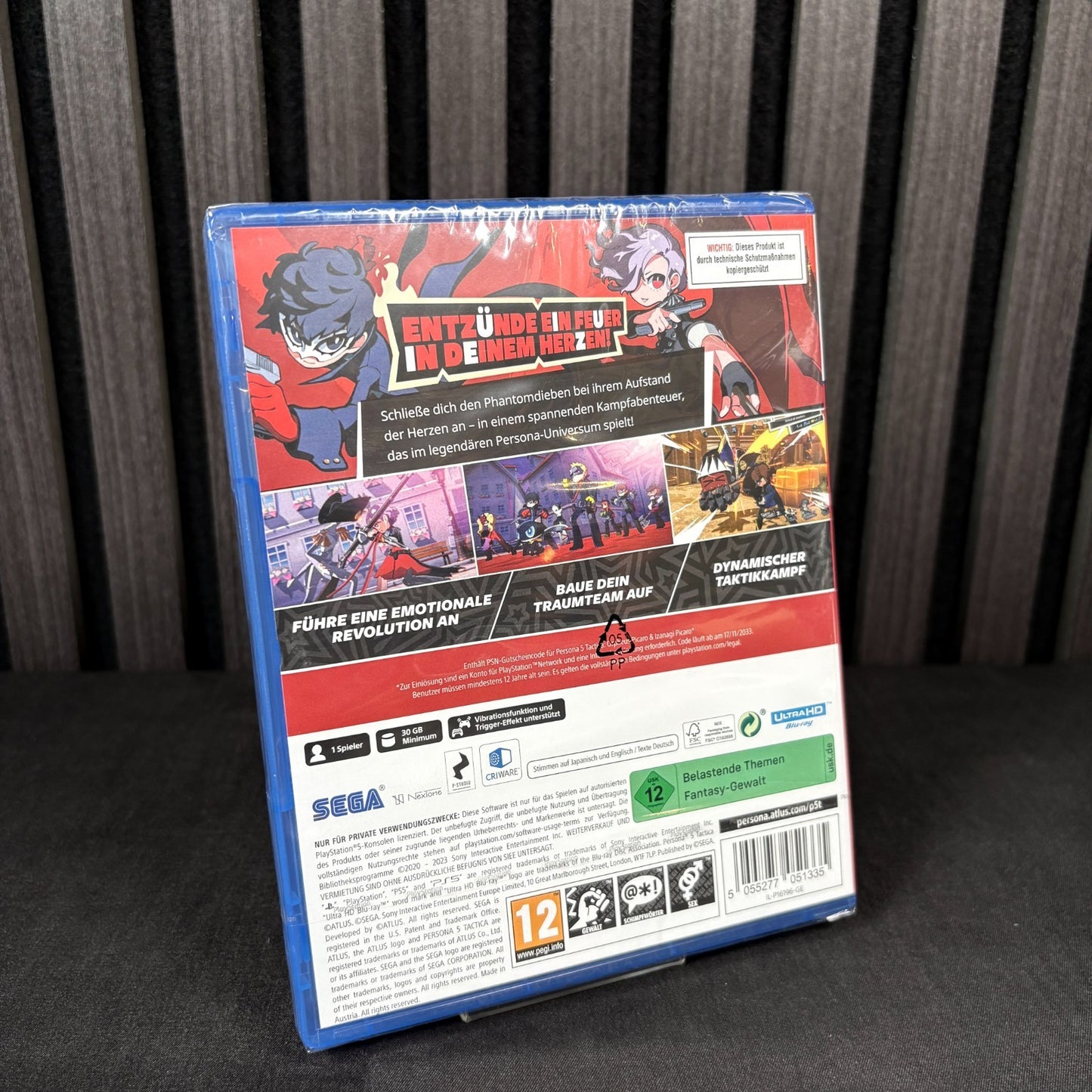 Persona 5 Tactica PS5 Rückseite Cover neu sealed PAL
