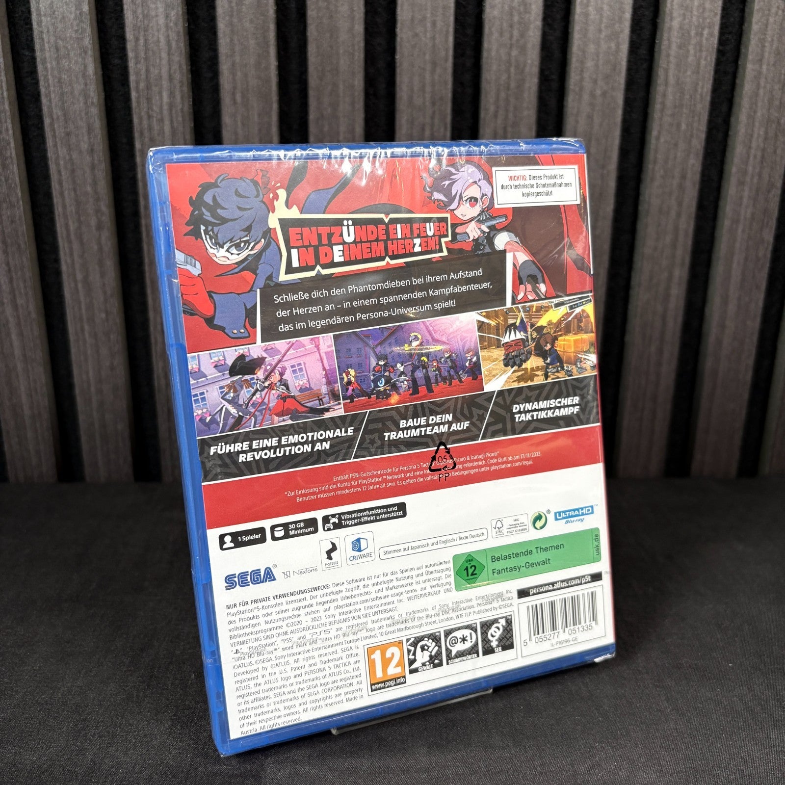 Persona 5 Tactica PS5 Rückseite Cover neu sealed PAL
