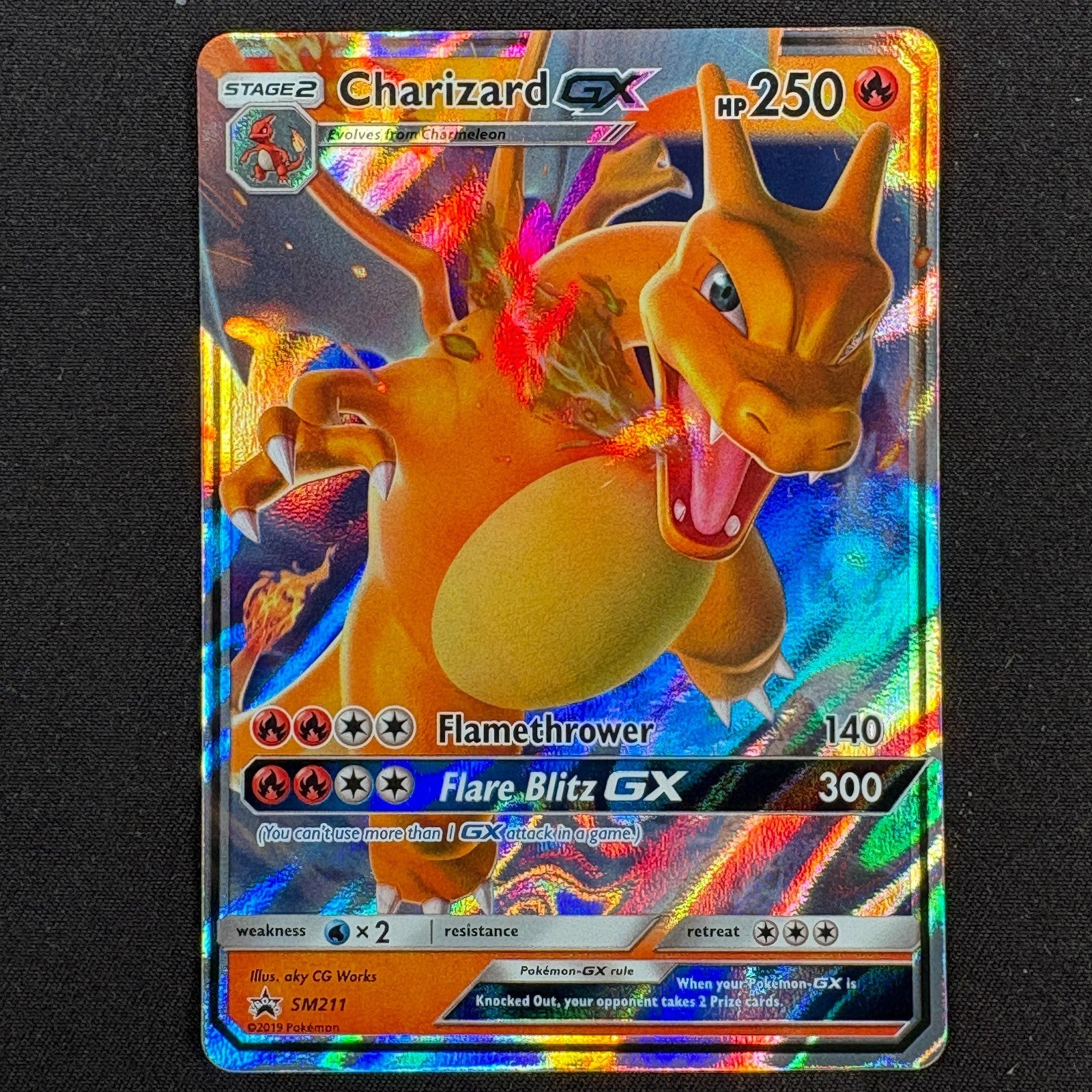 Pokémon Charizard GX SM211 Promo englische Karte Near Mint Vorderseite