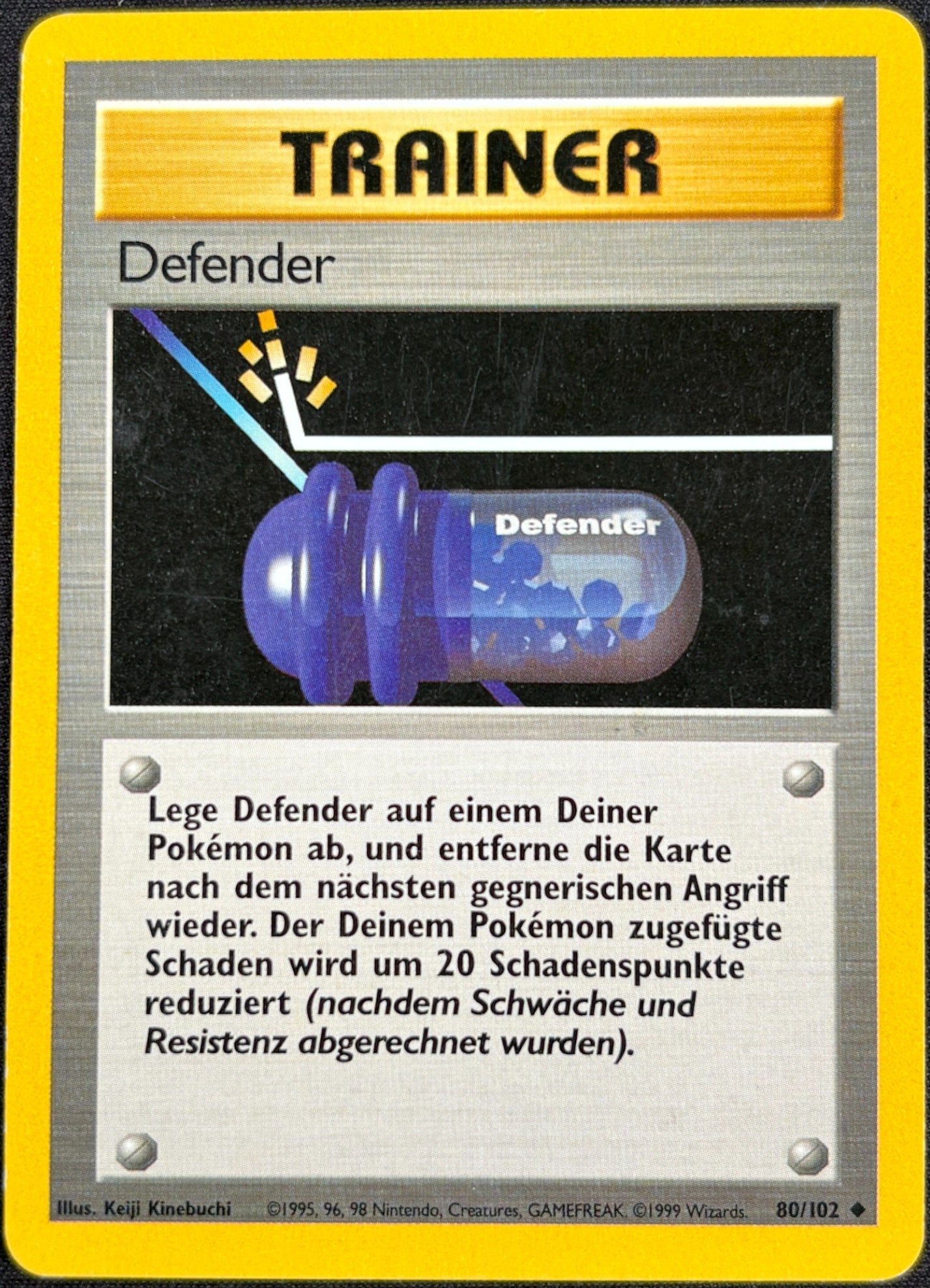 Pokémon Defender 80/102 Basis-Set Deutsch – Vorderseite
