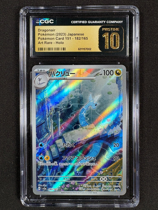 Dragonair / Dragonir 182/165 AR Pokémon 151 CGC Pristine 10 Japanisch – Pokémon TCG – Vorderseite des CGC Slabs – NEVO Store