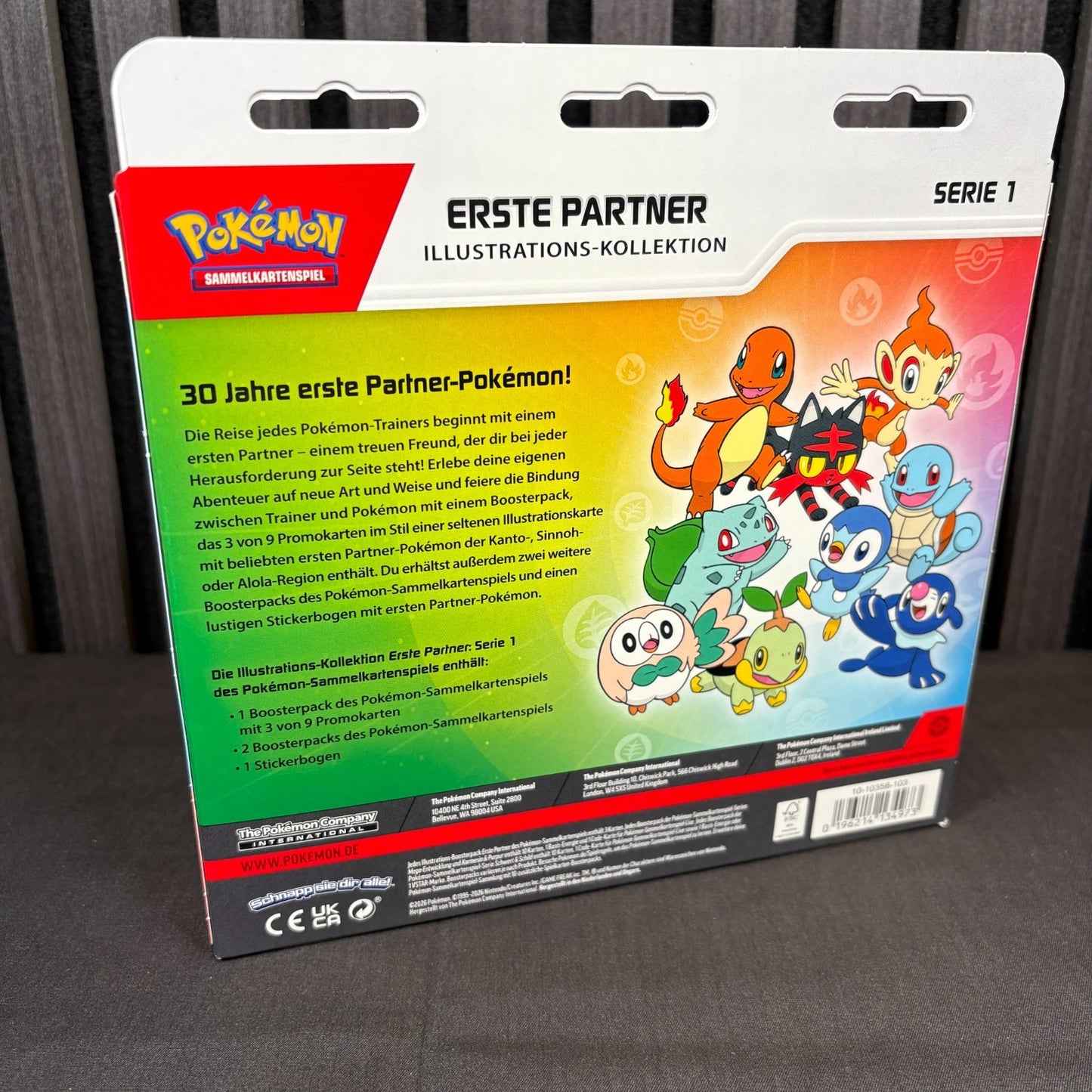 Pokémon Erste Partner Kollektion Deutsch Neu OVP Rückseite