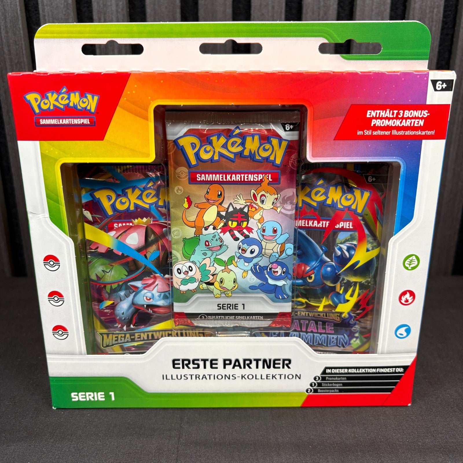 Detailansicht der Pokémon Erste Partner Kollektion Deutsch Vorderseite