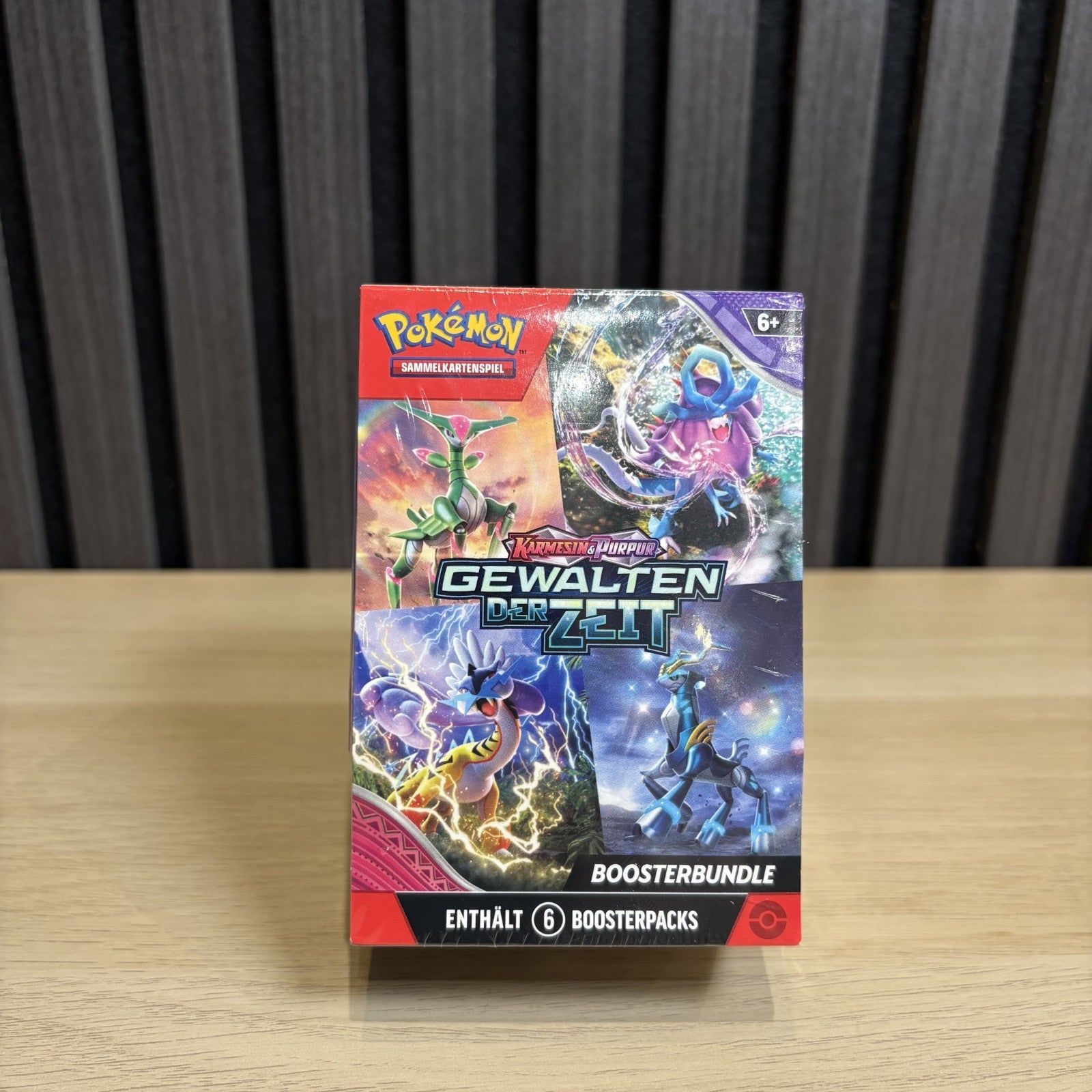 Pokémon Gewalten der Zeit Booster Bundle Vorderseite Detailaufnahme Deutsch Neu OVP