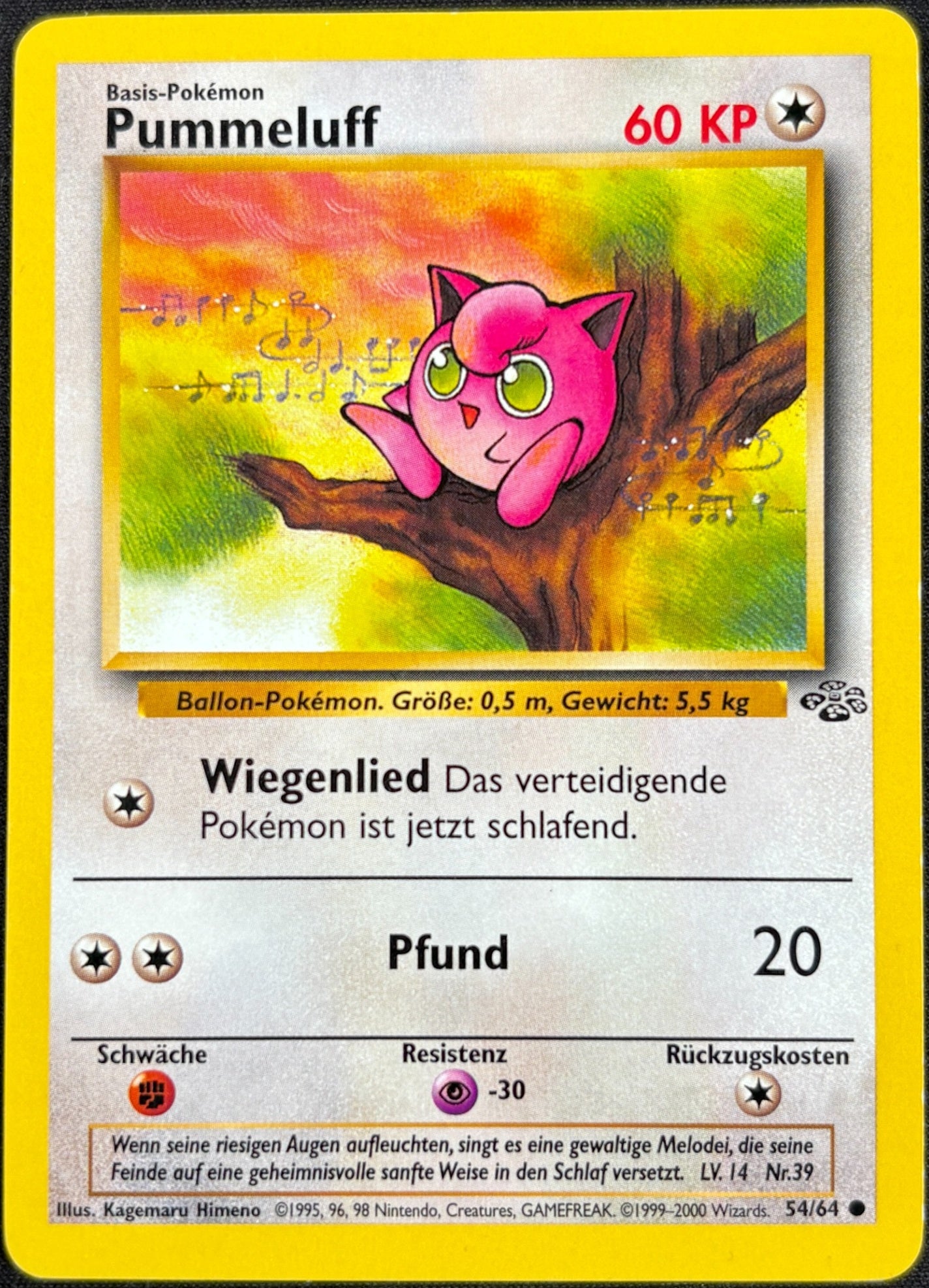 Pokémon Pummeluff 54/64 Dschungel Deutsch – Vorderseite
