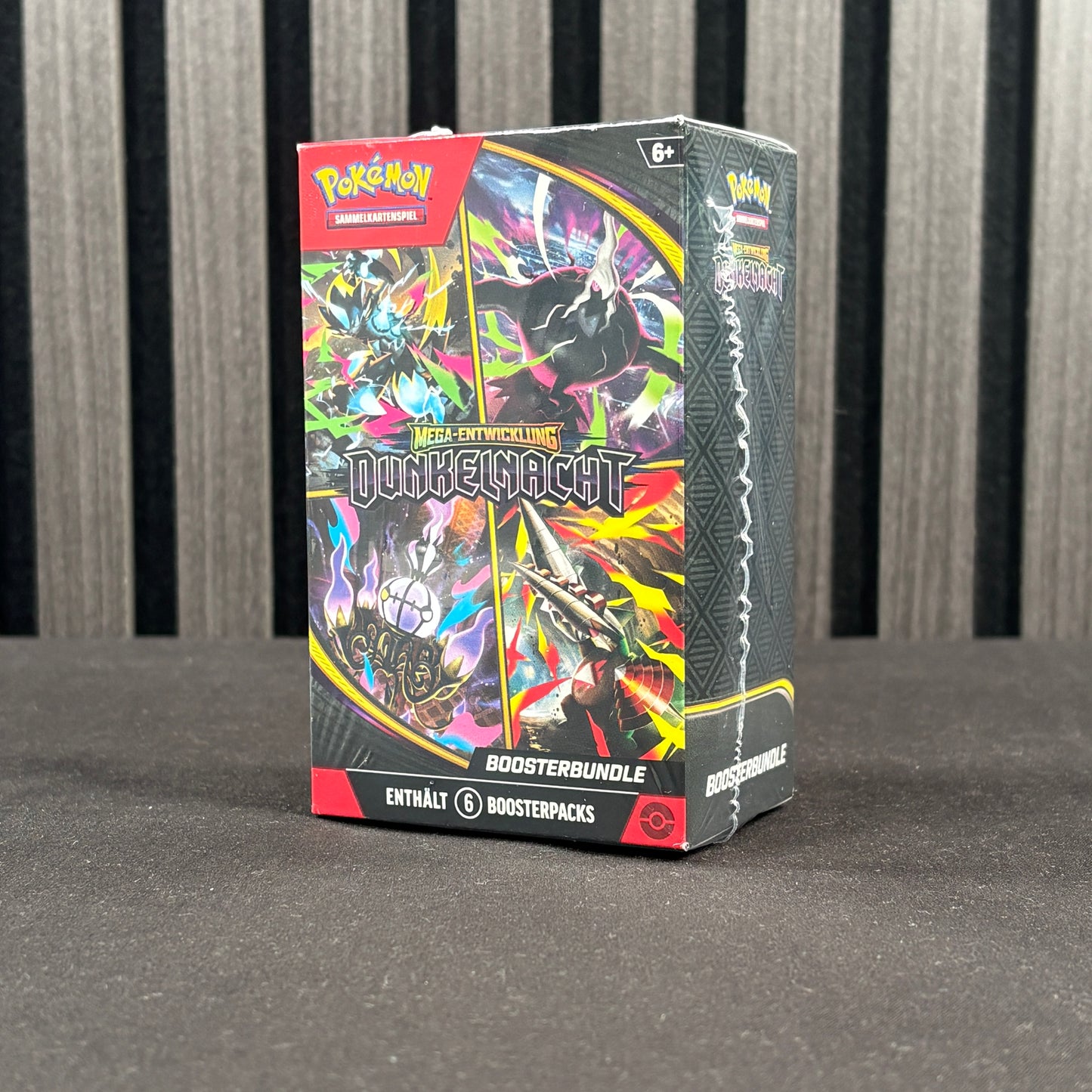Pokémon Mega-Entwicklung Dunkelnacht Boosterbundle Deutsch versiegelt – Vorderseite