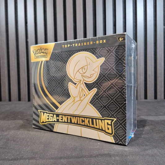 Pokémon Mega Evolution ETB Gardevoir German versiegelte Top-Trainer-Box Vorderansicht