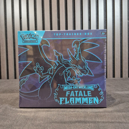 Pokémon Mega Evolution Fatal Flames ETB German versiegelte Vorderansicht