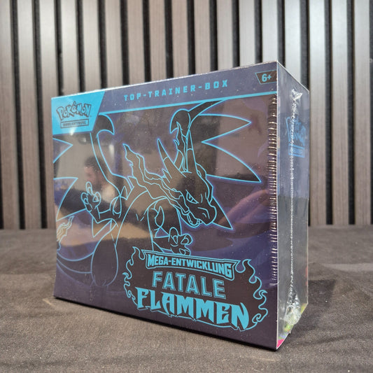 Pokémon Mega Evolution Fatal Flames ETB German originalversiegelt Frontansicht