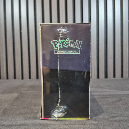Pokémon Mega Evolution Fatal Flames ETB German versiegelte Seitenansicht mit Pokémon Logo