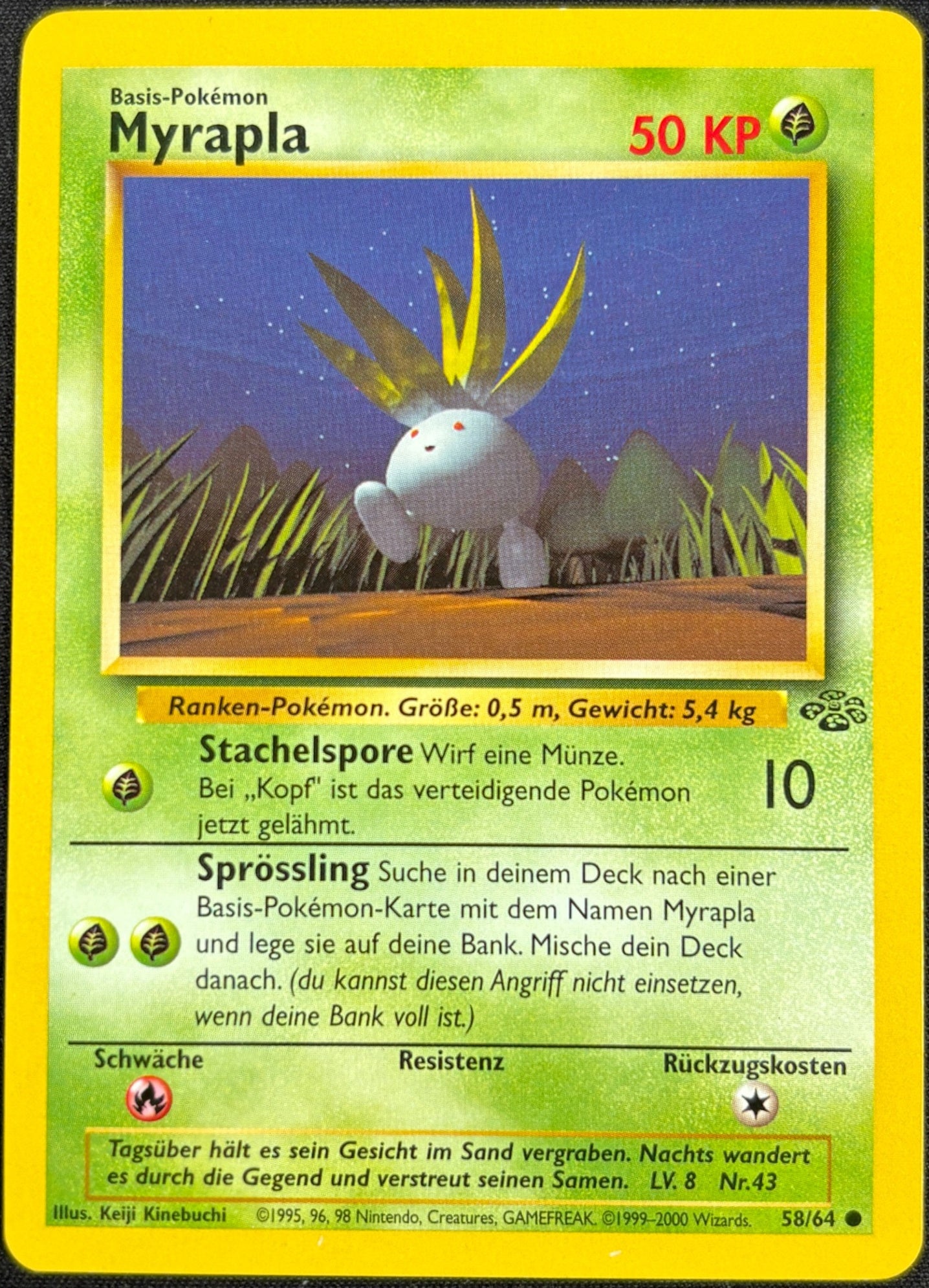 Pokémon Myrapla 58/64 Dschungel Deutsch – Vorderseite
