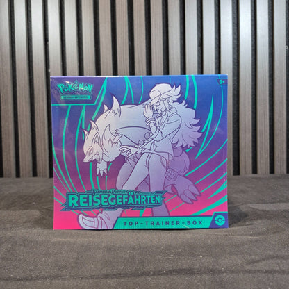 Pokémon Reisegefährten Top-Trainer-Box Deutsch Detailansicht der Originalversiegelung