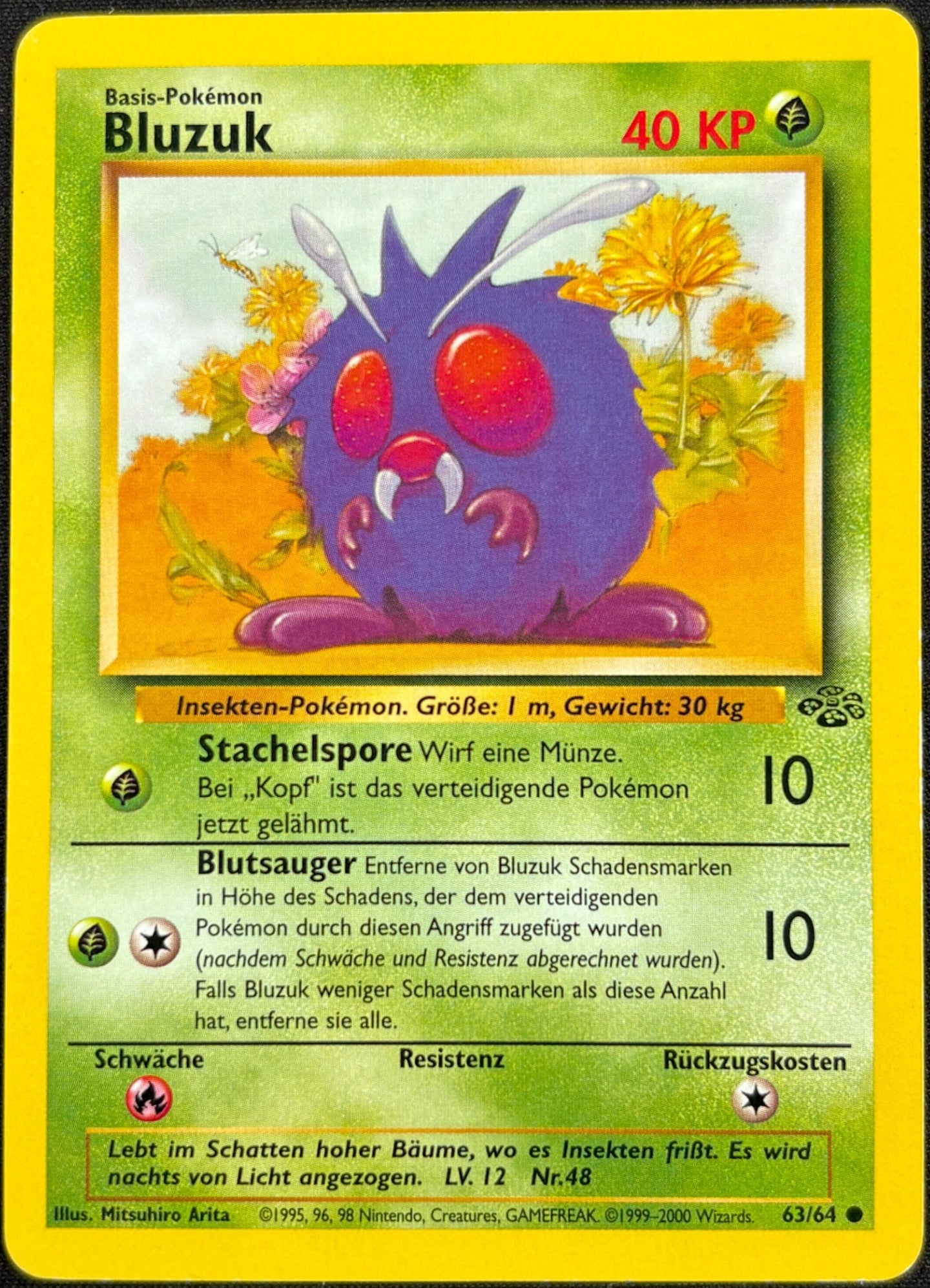 Pokémon Bluzuk 63/64 Dschungel Deutsch – Vorderseite