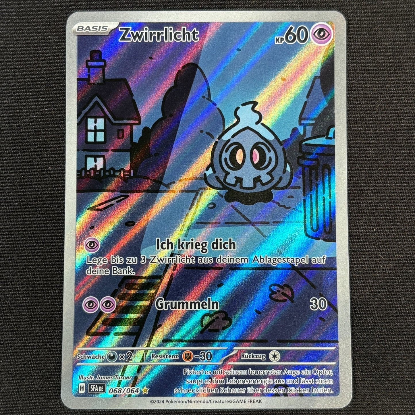 Pokémon Zwirrlicht 068/064 Illustration Rare Nebel der Sagen Vorderseite