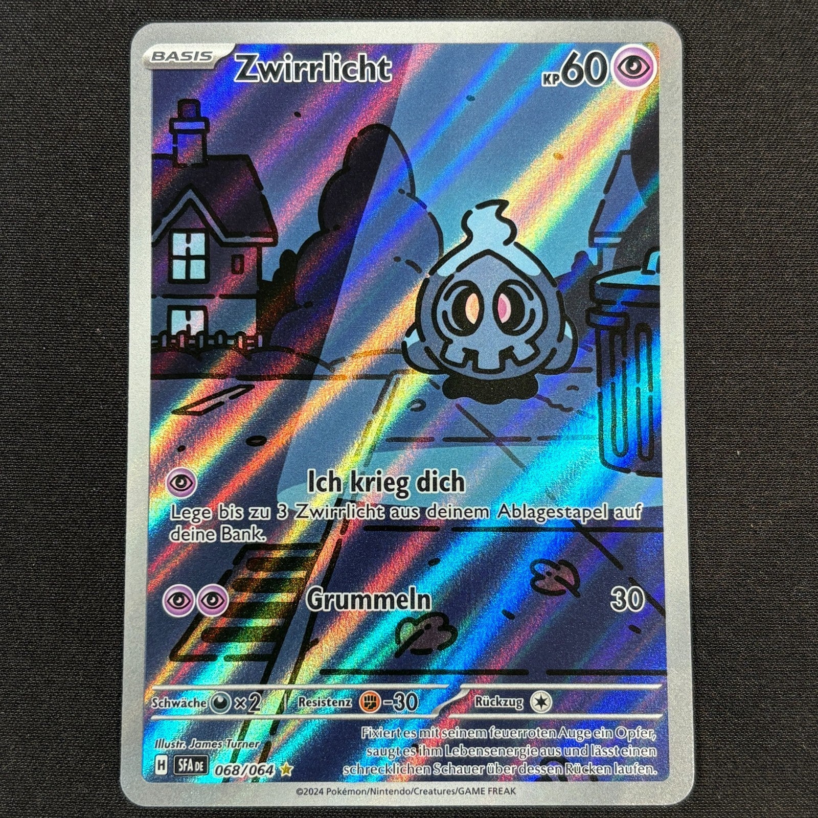 Pokémon Zwirrlicht 068/064 Illustration Rare Nebel der Sagen Vorderseite