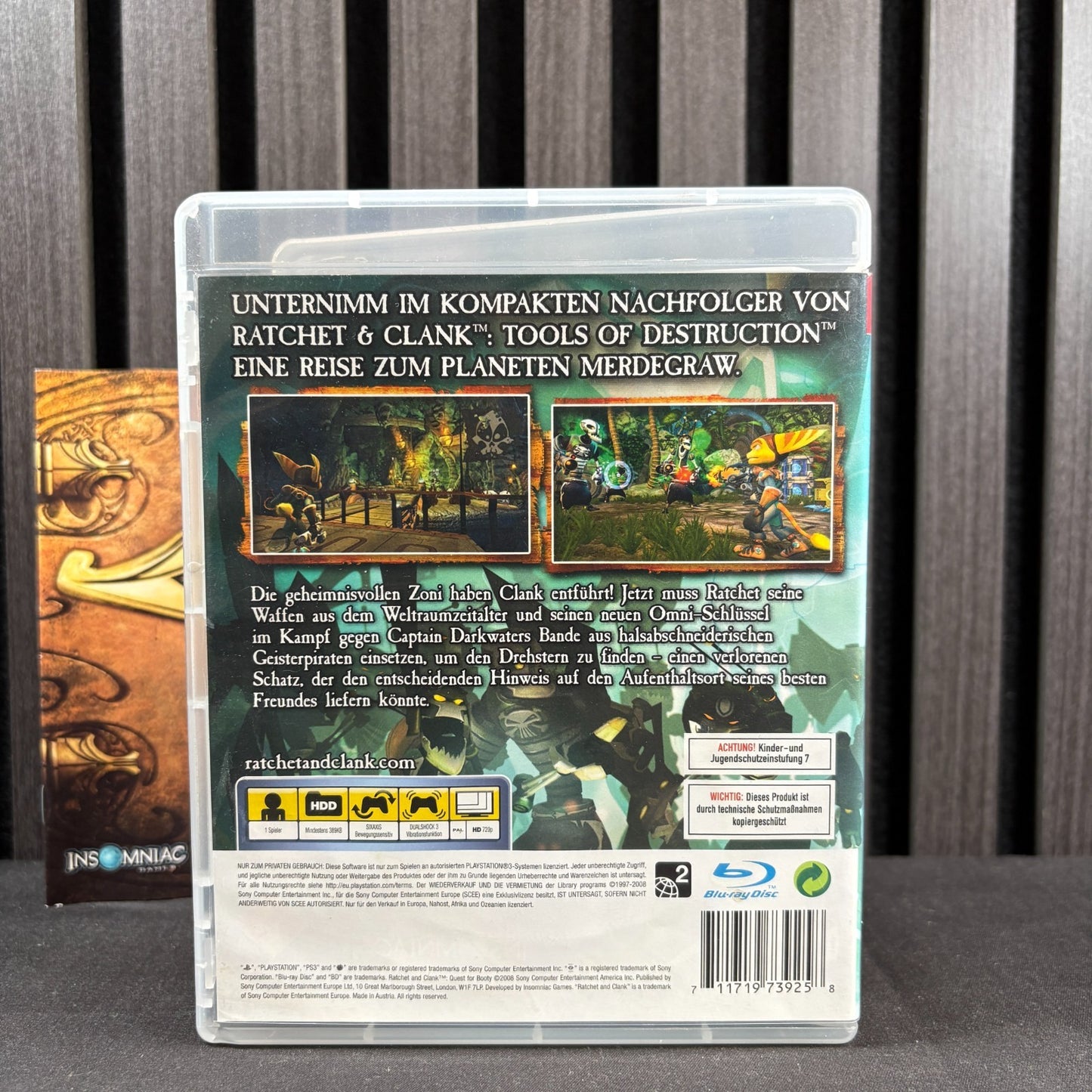 Ratchet & Clank Quest for Booty PS3 Cover Rückseite