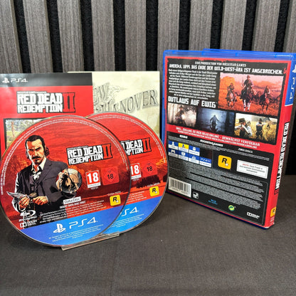 Red Dead Redemption 2 PS4 PAL Spiel Rückseite mit Beschreibung