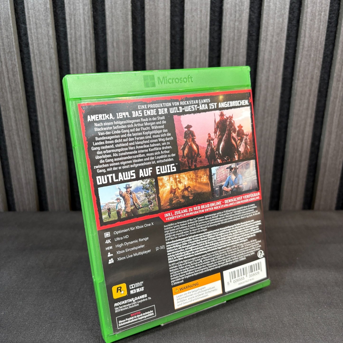 Red Dead Redemption 2 Xbox One Cover Rückseite