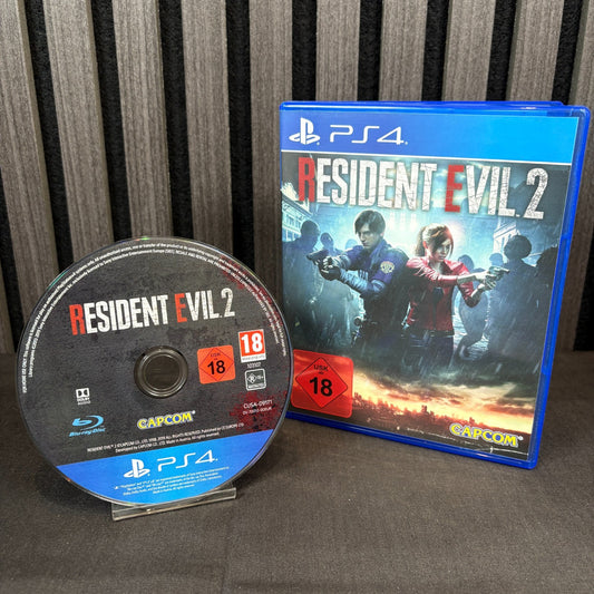 Resident Evil 2 PS4 PAL Vorderseite mit Originalhülle und Disc