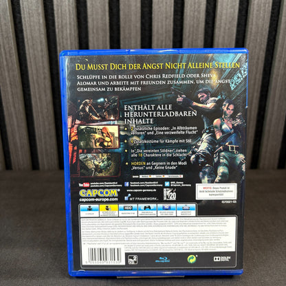 Resident Evil 5 PS4 PAL Cover Rückseite Detailansicht sehr gut
