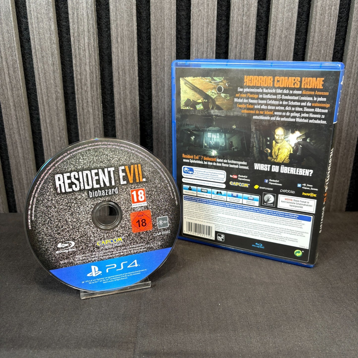 Resident Evil 7 Biohazard PS4 PAL sehr gut gebraucht Rückseite Hülle