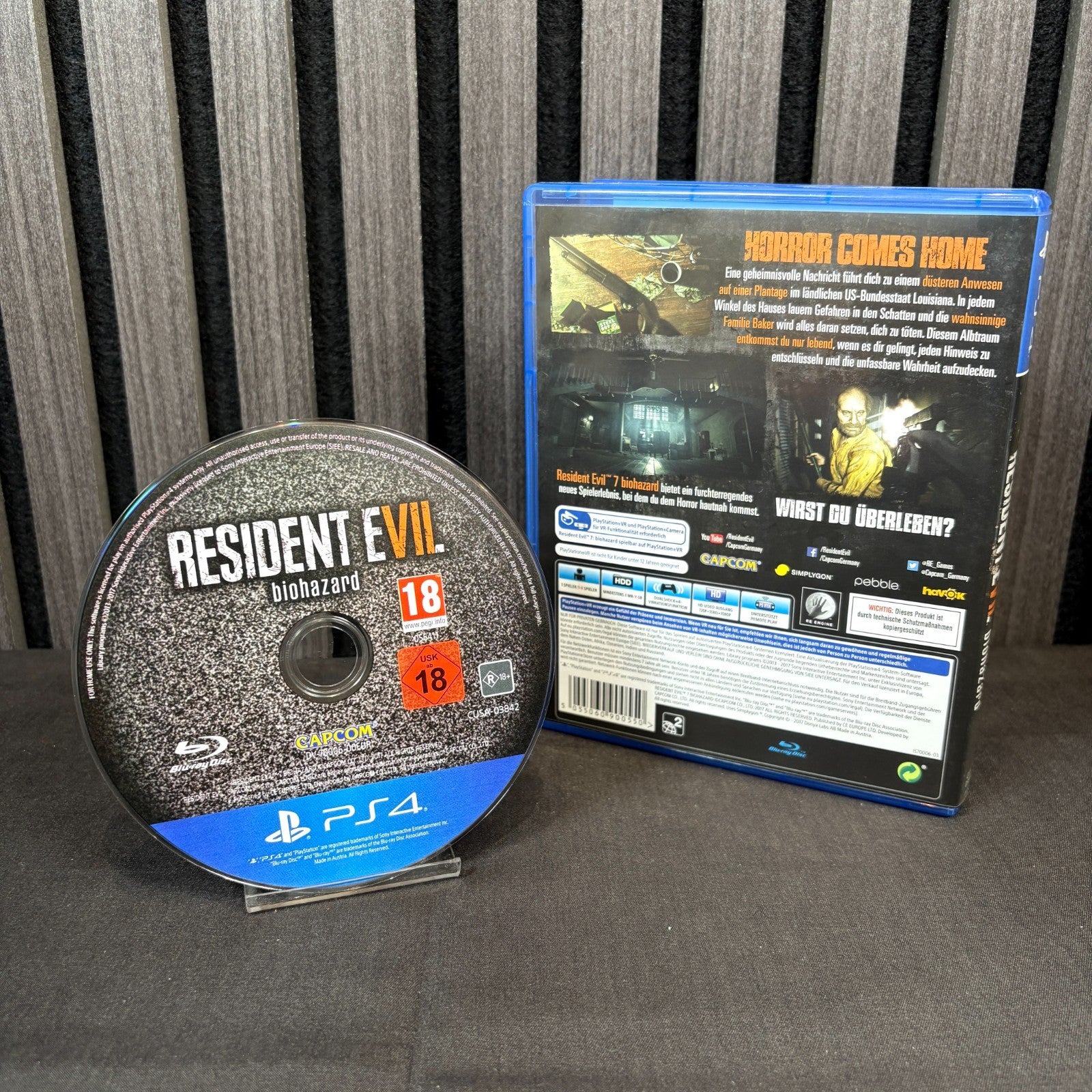 Resident Evil 7 Biohazard PS4 PAL sehr gut gebraucht Rückseite Hülle
