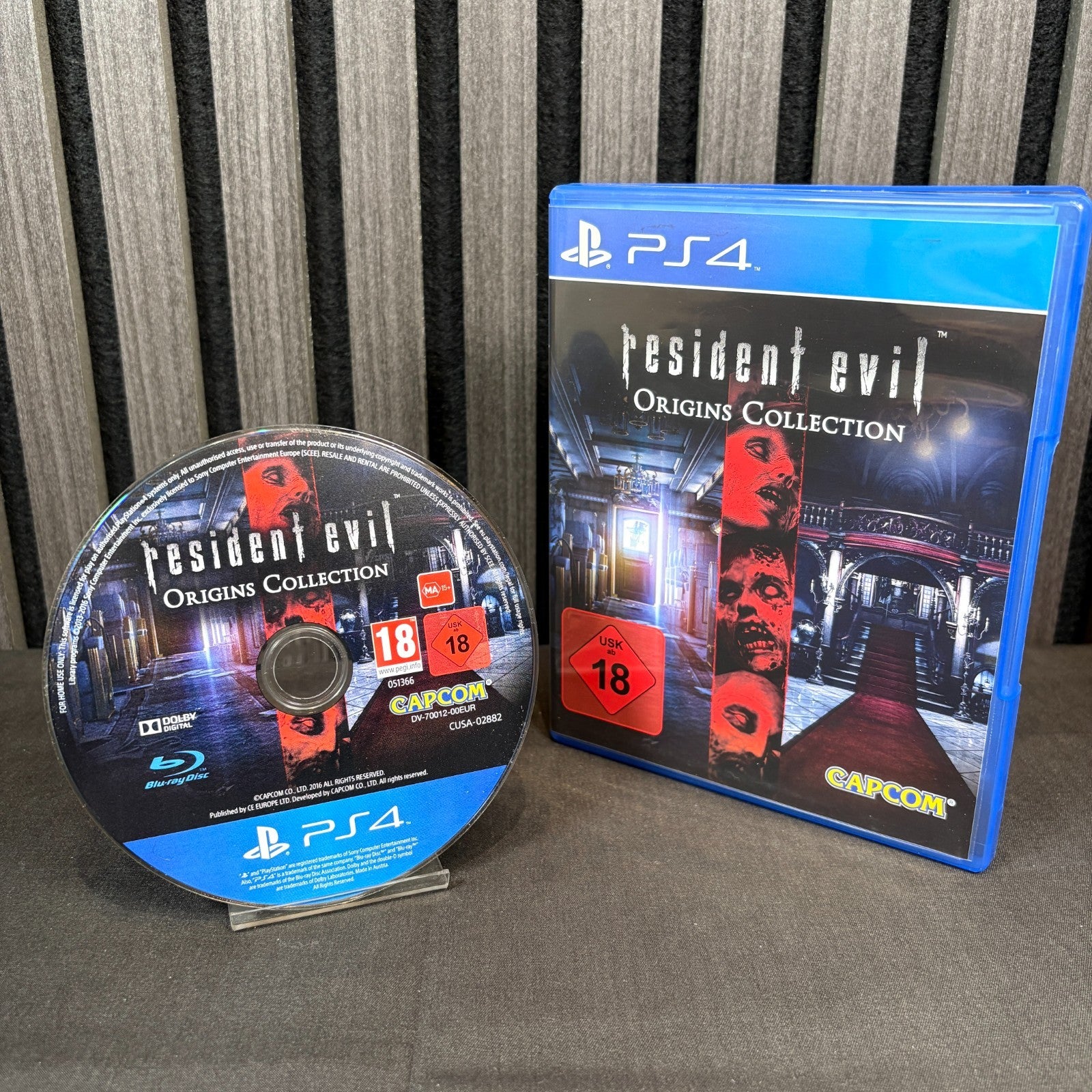 Resident Evil Origins Collection PS4 PAL Spiel sehr gut Frontansicht mit Hülle