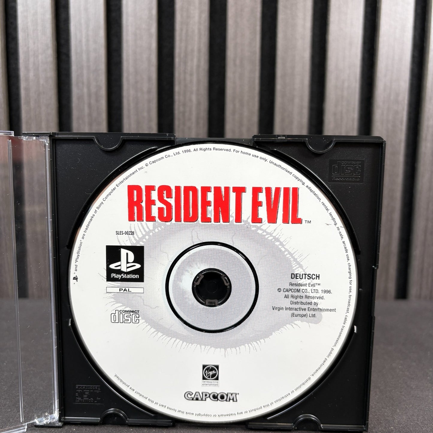 Detailansicht der Resident Evil PS1 Disc