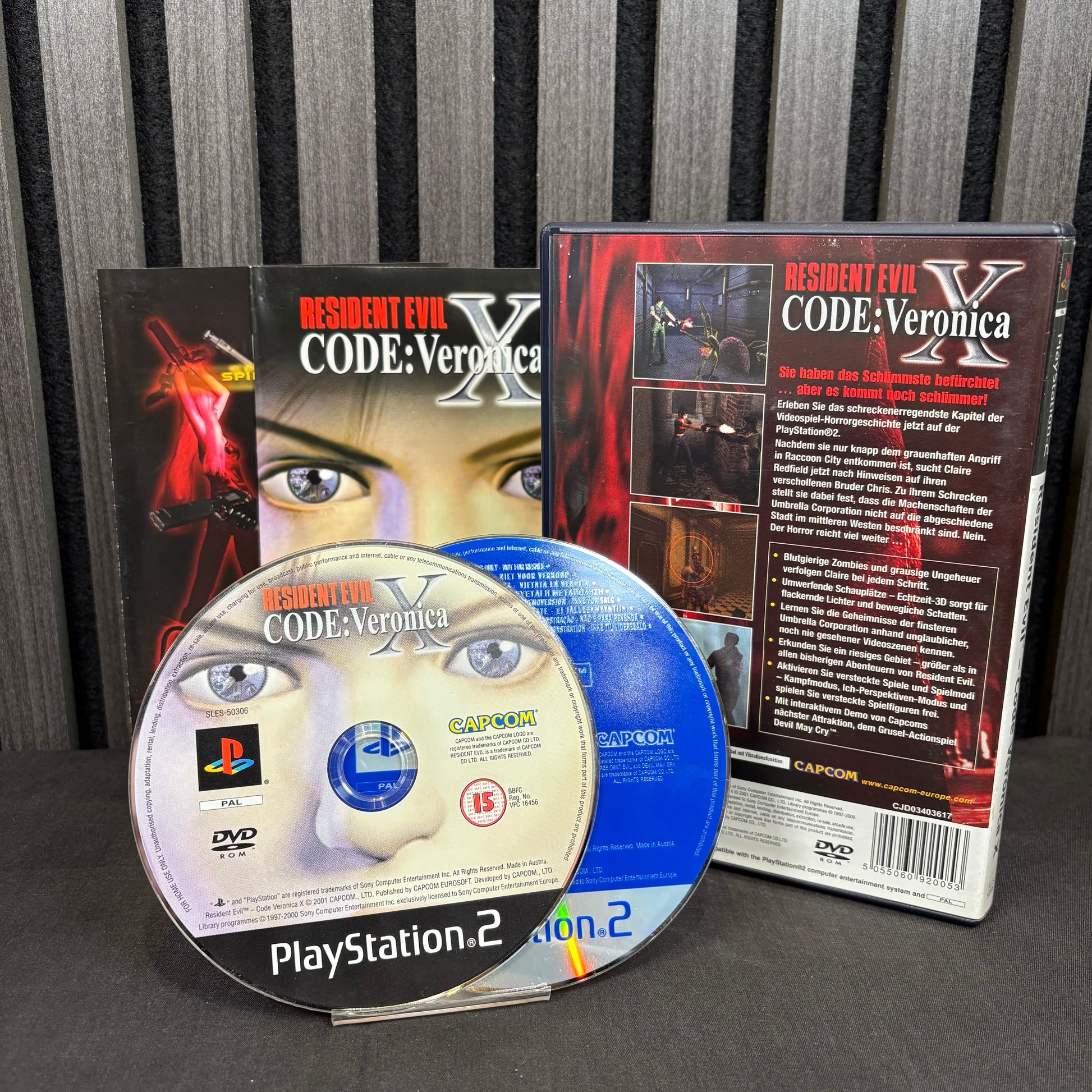 Resident Evil Code Veronica X PS2 CIB komplett Rückansicht