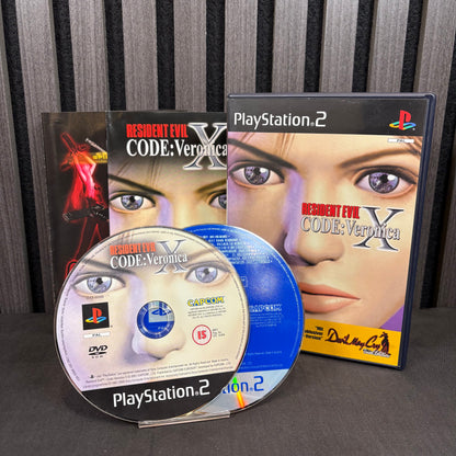 Resident Evil Code Veronica X PS2 CIB komplett Vorderansicht mit Devil May Cry Demo