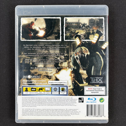 Resistance Fall of Man für PlayStation 3 PAL deutsche Ausgabe – Rückseite