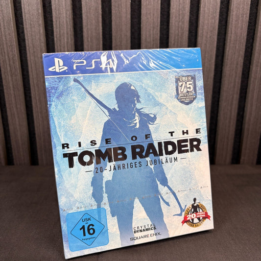Rise of the Tomb Raider 20 Year Celebration PS4 Cover Vorderseite PAL Neu versiegelt