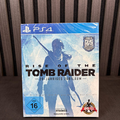 Rise of the Tomb Raider 20 Year Celebration PS4 Hülle Vorderseite Detailaufnahme Neu OVP