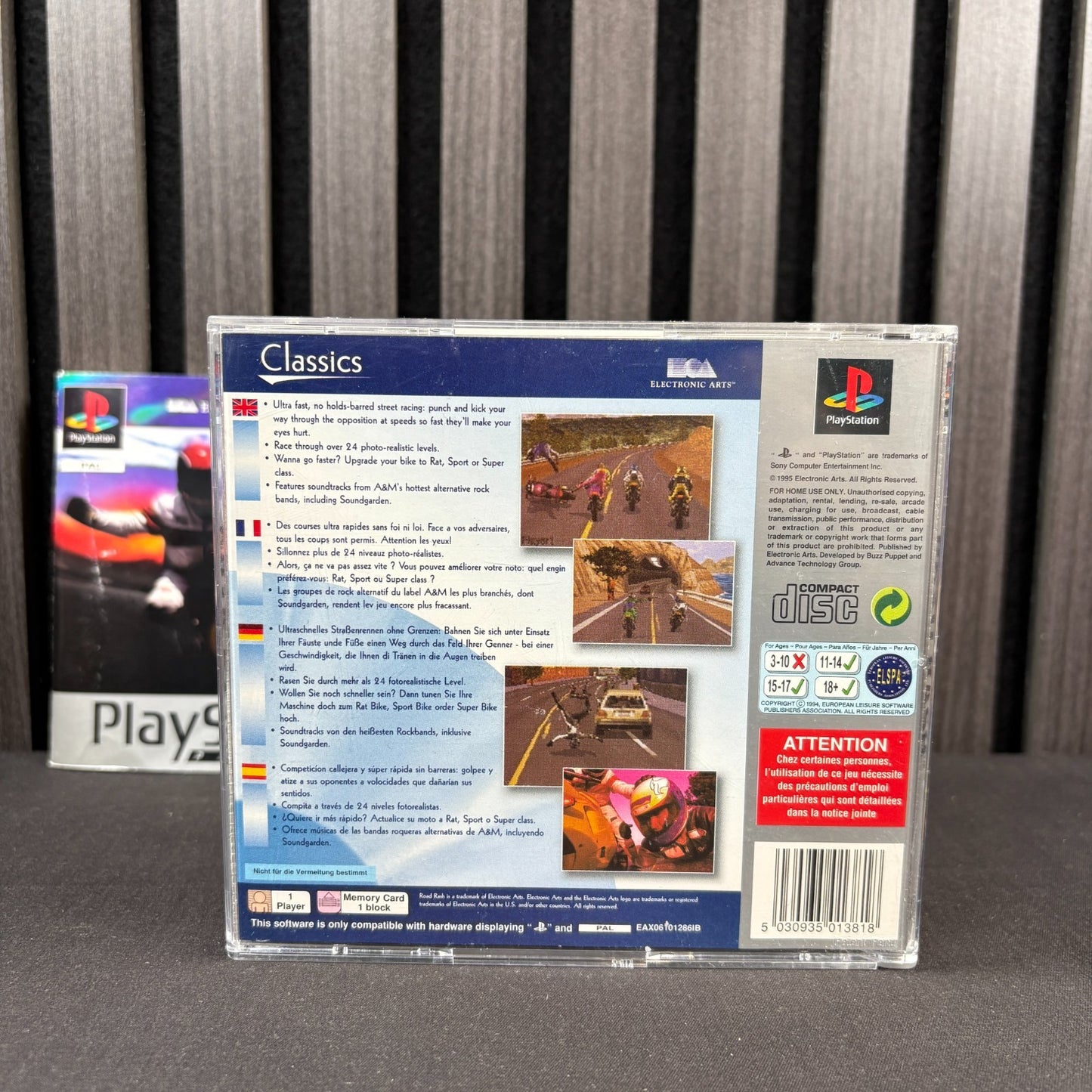 Road Rash PS1 Cover Detailansicht