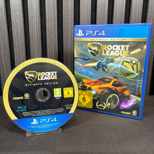 Rocket League Ultimate Edition PS4 PAL Spiel sehr gut Frontansicht mit Hülle